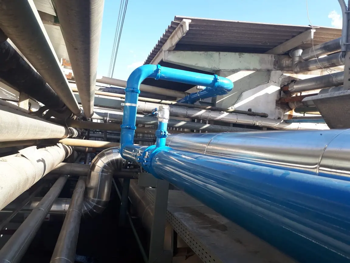 Tubulações de alumínio instaladas - projeto Engepipe® 11