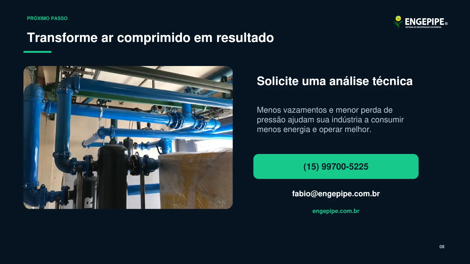 Contato para análise técnica — slide 8 de 8